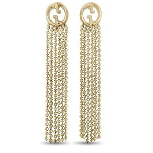 Gucci 18K GG Tassel Earrings